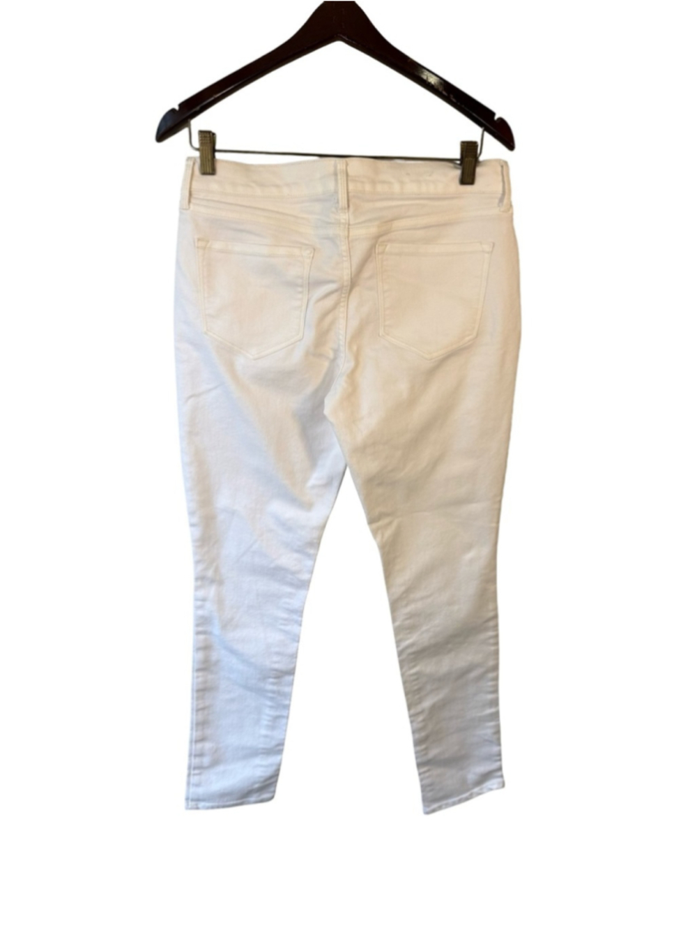 Old Navy White The Diva Skinny Jeans Stretch Denim Size 8 Vacation Coastal - Picture 3 of 14